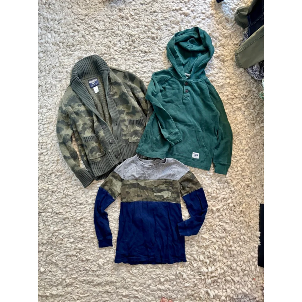 Boys Clothing Bundle Lot long Sleeve Tee T-shirts OshKosh B'gosh